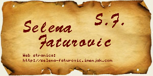 Selena Faturović vizit kartica